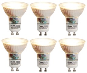 Set de 6 becuri LED GU10 reglabile 6W 450lm 2700K