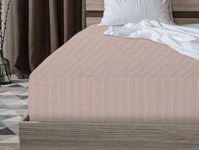 Cearsaf de pat din bumbac cu elastic Culoare maro, LINE 90 x 200 cm