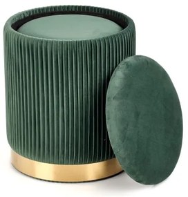 SET 2x taburet MONTY d. 36/44 cm verde/auriu