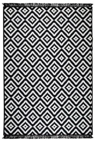 Covor reversibil Cihan Bilisim Tekstil Helen, 80 x 150 cm, negru-alb