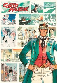 Anime Watercolors of Time Corto Maltese puzzle Compact de 1000 piese Clementoni