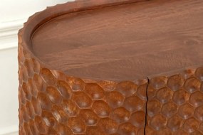 Comoda cu model 3D tip fagure, Lemn Mango Maro ADLON 180cm