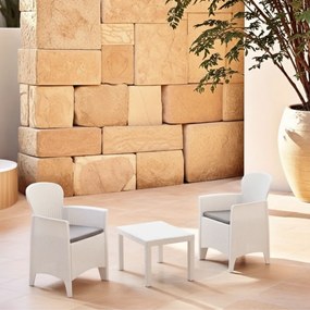 I.P.A.E-Progarden Set grădină AKITA, 3 piese, albă