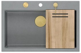 Chiuveta din granit MARC 110 WORKSTATION gri metalic
