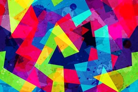 Tapet model geometric cu efect de grunge
