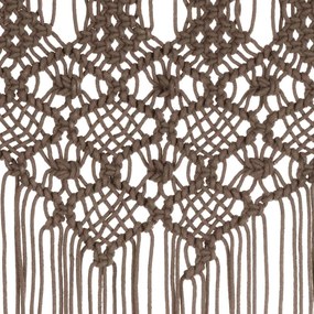 Perdea macrame, gri taupe,140 x 240 cm, bumbac 1, Gri taupe