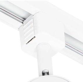 Sistem modern de iluminat pe șine cu 6 spoturi albe monofazate oval 100cm - Iconic Jeana