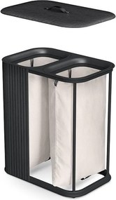 Coș de rufe negru 2x45 l din bambus Tota Luxe – Joseph Joseph