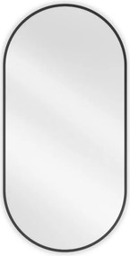 Mexen Loft oglindă de baie ovală 100 x 50 cm, ramă neagră - 9851-100-050-000-70