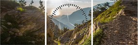 Tablou - Muntele Olimpus (cu ceas) (90x30 cm)