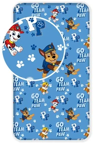 Patrula Cățelușilor Go Team cearsaf cu elastic 90x200 cm