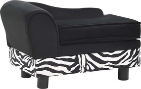 vidaXL Canapea pentru câini, negru, 57x34x36 cm, pluș