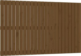 vidaXL Tăblie de pat pentru perete, maro miere, 147x3x90 cm