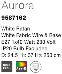 Pendul boho style design natural Aurora alb NVL-9587162