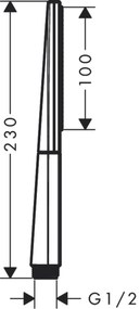 Para de dus Hansgrohe Rainfinity Baton 130, 1 jet, crom - 26866000