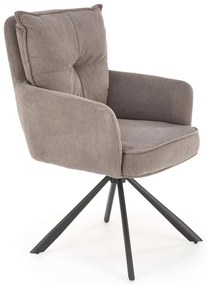 Scaun rotativ K528 velvet gri