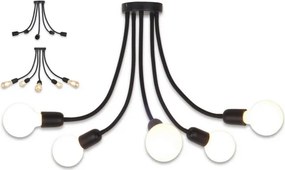 Top Light Galileo 5 C - Lustră pe tijă 5xE27/40W/230V negru