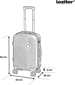 TraveLux Pro VI set valiză rulantă aur roz