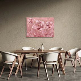Tablou pe sticlă - Decor floral (70x50 cm)
