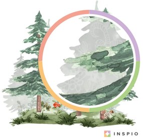 INSPIO Copac în pădure - autocolant pentru perete
