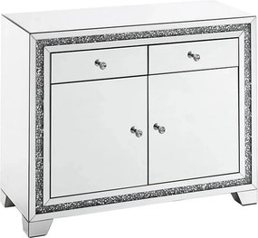 Comoda ATLANTA, alb/crom, 100x40x80 cm