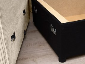 Canapea colt extensibila SMART COSARO crem, cu colt bilateral + 2 perne CADOU