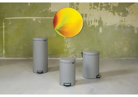 Cos de gunoi cu pedala Brabantia NewIcon 1001091, 20 L, Inchidere lina, Baza antiderapanta, Acoperit cu minerale, Gri