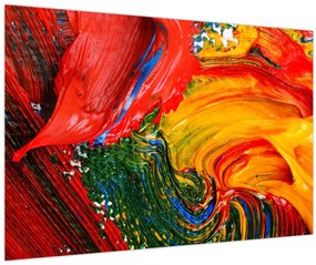 Tablou - Abstractizare albăstrire cu o perie (90x60 cm)
