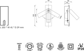 Aplica incastrabila cu spot directionabil GOKOVA negru