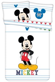 Lenjerie de pat pentru copii din bumbac pentru pătuț 100x135 cm Mickey – Jerry Fabrics