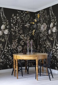 Tapet Silk Floral, Midnight, Rebel Walls