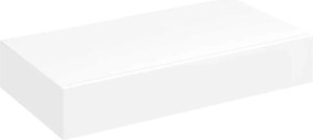 vidaXL Raft de perete suspendat, 1 sertare, depozitare cărți/DVD, alb, MDF