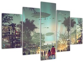 Tablou - Oraș în viitor (150x105 cm)