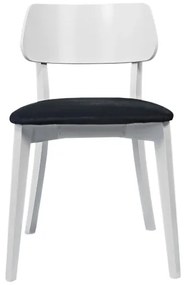 Scaun de sufragerie EZRA alb/negru