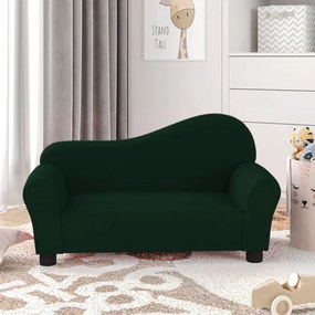 Canapea pentru copii, verde inchis, catifea