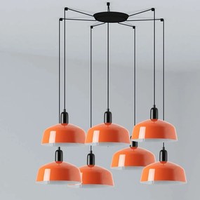 Lustra cu 7 pendule metal TATAWIN M orange