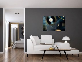 Tablou - Cercuri aurii (90x60 cm)