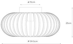 Lucide 78174/40/30 - Plafonieră MANUELA 1xE27/60W/230V negru