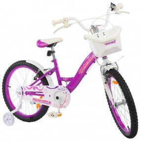 Bicicleta pentru copii NOVOKIDS™ Splend'Or Boom Edition, Cosulet, Roti 14" inch, Max 35 kg, Cadru otel, Roti ajutatoare, Ghidon reglabil, Mov