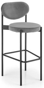 Scaun de bar Berk, gri
