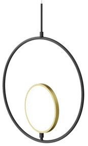 Lustră LED pe cablu Aigostar LED/15W/230V 6500K negru/auriu