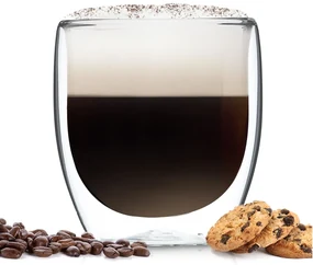 Glaswerk Altino, pahare termice cu sticlă dublă, 250 ml, realizate manual, sticlă borosilicată