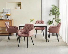 Scaun de masa JORK VELVET, roz