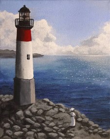 Ilustrație Lighthouse and Watcher, Dave Rheaume Artist