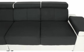 Colţar universal , alb/negru, MARBELA 2+3