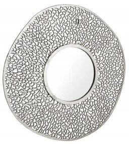 Oglinda de perete decorativa Leaf 112cm L, argintiu
