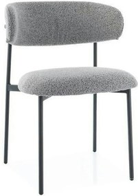 Scaun ELTON, gri/negru, stofa/metal, 56x46x80 cm