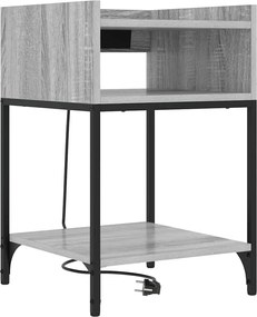 vidaXL Dulap de noapte Gri Sonoma 40 x 40 x 61 cm Lemn compozit