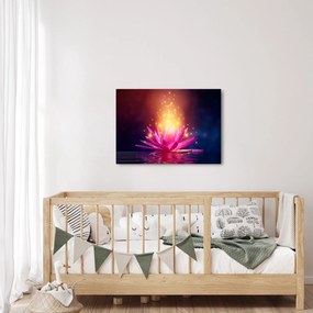 Tablou cu lotus pe apă (70x50 cm)
