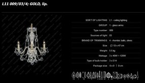 Lustra 3 brate cristal Bohemia L11 009/03/4